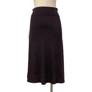 Aritzia- Wilfred Free Reposa Midi Skirt in Plum Black Size Small.
